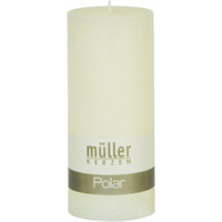 Müller Kerzen Polar Stumpenkerze 160/68mm,  Raureif-Effekt 5461606838,  1 Packung = 4 Stück,  vanille