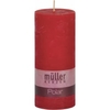 Müller Kerzen Polar Stumpenkerze 160/68mm,  Raureif-Effekt 5461606844,  1 Packung = 4 Stück,  rot