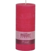 Müller Kerzen Polar Stumpenkerze 160/68mm,  Raureif-Effekt 5461606851,  1 Packung = 4 Stück,  fraise