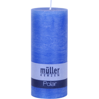 Müller Kerzen Polar Stumpenkerze 160/68mm,  Raureif-Effekt 54616068DE,  1 Packung = 4 Stück,  delft