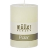 Müller Kerzen Polar Stumpenkerzen 100/68 mm,  Raureif-Effekt 5461007238,  1 Packung = 4 Stück,  vanille