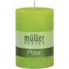 Müller Kerzen Polar Stumpenkerzen 100/68 mm,  Raureif-Effekt 5461007276,  1 Packung = 4 Stück,  maigrün