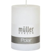 Müller Kerzen Polar Stumpenkerzen 100/68 mm,  Raureif-Effekt 5461007282,  1 Packung = 4 Stück,  weiss
