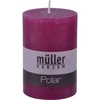 Müller Kerzen Polar Stumpenkerzen 100/68 mm,  Raureif-Effekt 54610072BE,  1 Packung = 4 Stück,  beere