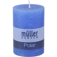 Müller Kerzen Polar Stumpenkerzen 100/68 mm,  Raureif-Effekt 54610072DE,  1 Packung = 4 Stück,  delft