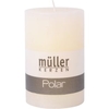 Müller Kerzen Polar Stumpenkerzen 120/78mm,  Raureif-Effekt 5461207838,  1 Packung = 4 Stück,  vanille