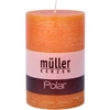 Müller Kerzen Polar Stumpenkerzen 120/78mm,  Raureif-Effekt 5461207861,  1 Packung = 4 Stück,  mandarin