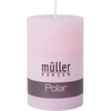 Müller Kerzen Polar Stumpenkerzen 120/78mm,  Raureif-Effekt 5461207864,  1 Packung = 4 Stück,  malve