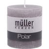 Müller Kerzen Polar Stumpenkerzen 75/68 mm,  Raureif-Effekt 5460766881,  1 Packung = 4 Stück,  schiefer