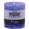 Müller Kerzen Polar Stumpenkerzen 75/68 mm,  Raureif-Effekt 54607668DE,  1 Packung = 4 Stück,  delft