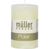 Müller Kerzen Polar Stumpenkerzen 90/58 mm,  Raureif-Effekt 5460906238,  1 Packung = 6 Stück,  vanille