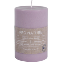 Müller Kerzen PRO NATURE Stearin Stumpenkerze,  100/68 mm 899105688F,  1 Packung = 6 Stück,  flieder