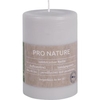 Müller Kerzen "PRO NATURE" Stearin Stumpenkerze,  100/68 mm 8991056896,  1 Packung = 6 Stück,  hellgrau
