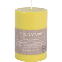Müller Kerzen PRO NATURE Stearin Stumpenkerze,  100/68 mm 89910568HH,  1 Packung = 6 Stück,  honig