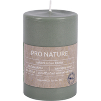 Müller Kerzen PRO NATURE Stearin Stumpenkerze,  100/68 mm 89910568HI,  1 Packung = 6 Stück,  minze