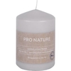 Müller Kerzen "PRO NATURE" Stearin Stumpenkerze 100/68mm 8991006896,  1 Packung = 6 Stück,  hellgrau