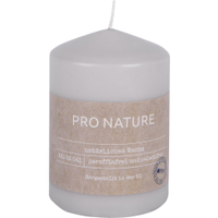 Müller Kerzen PRO NATURE Stearin Stumpenkerze 100/68mm 8991006896,  1 Packung = 6 Stück,  hellgrau