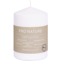Müller Kerzen Stearin Stumpenkerze PRO NATURE,  weiß 8991006882,  1 Packung = 6 Stück,  68 x 100 mm (Ø x H)