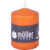 Müller Kerzen Stumpenkerze BSS,  mandarin 2010815761,  1 Packung = 6 Stück,  (Ø x H): 57 x 80 mm