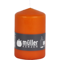 Müller Kerzen Stumpenkerze BSS,  mandarin 2011107061,  1 Packung = 6 Stück,  (Ø x H): 70 x 110 mm