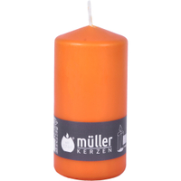 Müller Kerzen Stumpenkerze BSS,  mandarin 2011356861,  1 Packung = 6 Stück,  (Ø x H): 68 x 135 mm