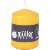 Müller Kerzen Stumpenkerze,  goldgelb 2010815737,  1 Packung = 6 Stück,  (Ø x H): 57 x 80 mm