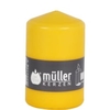 Müller Kerzen Stumpenkerze,  goldgelb 2011107037,  1 Packung = 6 Stück,  (Ø x H): 70 x 110 mm