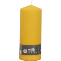 Müller Kerzen Stumpenkerze,  goldgelb 2012008037,  1 Packung = 4 Stück,  (Ø x H): 78 x 200 mm
