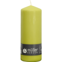 Müller Kerzen Stumpenkerze,  maigrün 2011807076,  1 Packung = 6 Stück,  (Ø x H): 70 x 180 mm