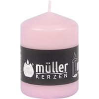 Müller Kerzen Stumpenkerze,  rosa 20108157cw,  1 Packung = 6 Stück,  (Ø x H): 57 x 80 mm