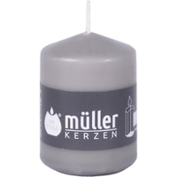 Müller Kerzen Stumpenkerze,  schiefer 2010815781,  1 Packung = 6 Stück,  (Ø x H): 57 x 80 mm