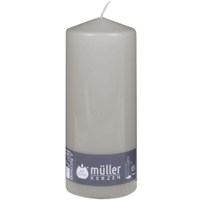 Müller Kerzen Stumpenkerze,  schiefer 2012008081,  1 Packung = 4 Stück,  (Ø x H): 78 x 200 mm