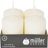 Müller Kerzen Stumpenkerze,  vanille 2400624838,  1 Packung = 4 Stück,  (Ø x H): 48 x 62 mm