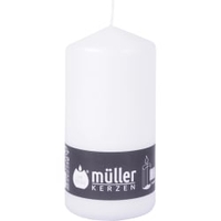 Müller Kerzen Stumpenkerze,  weiß 2011356882,  1 Packung = 6 Stück,  (Ø x H): 68 x 135 mm