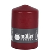Müller Kerzen Stumpenkerze,  weinrot 2011107047,  1 Packung = 6 Stück,  (Ø x H): 70 x 110 mm