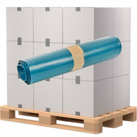 Müllsäcke 120 Liter,  blau,  Typ 80 extra 1 Palette = 42 Kartons = 420 Rollen = 10500 Säcke