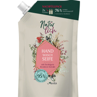 Natürlich by evita Handwaschseife 1889,  600 ml - Nachfüllbeutel,  Duft: Waldbeere