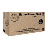 Nature Gloves Nitrilhandschuhe,  puderfrei,  schwarz 118-108-XS,  1 Karton = 10 Packungen à 100 Stück,  Größe XS
