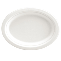 NATURESTAR Bio Teller,  oval 41027,  1 Packung = 50 Stück,  20 x 27 cm,  weiß