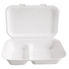 NATURESTAR Double Bio Take-Away-Box 41225,  1 Karton = 250 Stück,  16 x 6, 8 x 24, 5 cm,  weiß