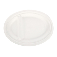 NATURESTAR Einwegteller,  oval,  2-geteilt 410272,  1 Packung = 50 Stück