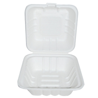 NATURESTAR Hamburger Bio Lunchbox 41215,  1 Karton = 500 Stück,  15 x 8, 0 x 15 cm,  weiß
