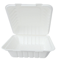 NATURESTAR Hamburger Bio Lunchbox,  rechteckig 41218,  1 Karton = 500 Stück,  13, 5 x 6, 5 x 18, 5 cm,  weiß