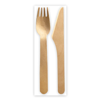 NATURESTAR Holzbesteck-Set Bio Double,  3-teilig 388604,  1 Karton = 500 Sets