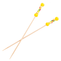 NATURESTAR Kordel Fingerfood Spieße,  12 cm 38923,  1 Packung = 100 Stück,  gelb