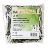 NATURESTAR Loop Fingerfood Spieße 38957,  1 Beutel = 250 Stück,  12 cm,  schwarz