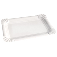 NATURESTAR Pappteller,  rechteckig 41514,  1 Packung = 250 Stück,  13 x 20 cm,  weiß