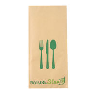 NATURESTAR Picknick Besteck Quad,  wachsbeschichtet,  4-teilig 388623,  1 Karton = 500 Sets