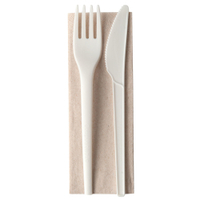 NATURESTAR Recycle Bio Besteckset,  2-lagig 424000,  1 Packung = 50 Stück,  16, 5 cm,  weiß