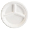 NATURESTAR Triple Bio Teller rund 41025,  1 Packung = 50 Stück,  Ø 26, 3 cm,  weiß